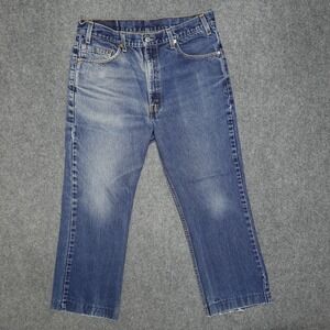 Vintage Levis Jeans Men 34x28 Blue 517 Slim Fit Bootcut USA Faded Tag 36x30